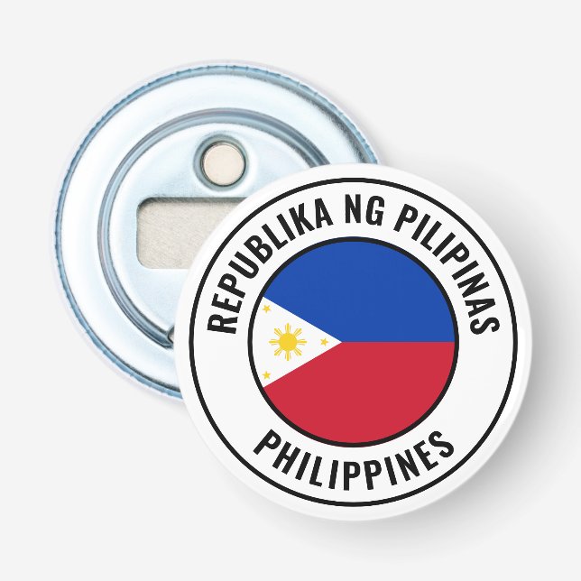 Décapsuleur Philippines Drapeau magnifique Patriotic Bottle Ou (Devant)