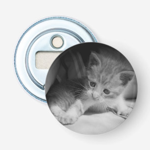 Décapsuleur Photo de Kitten noir et blanc