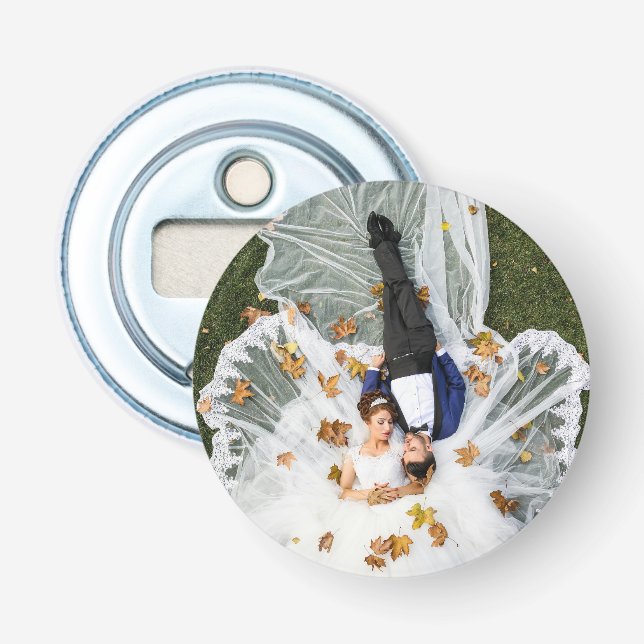 Décapsuleur Photo de mariage personnalisée (Devant)
