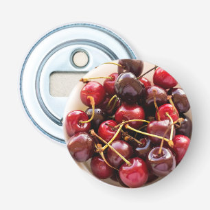 Décapsuleur Photographie de cerises rouges fraîches dans un bo