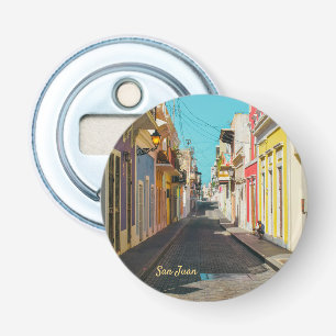 Décapsuleur Photographie de rue pavée de vieux San Juan