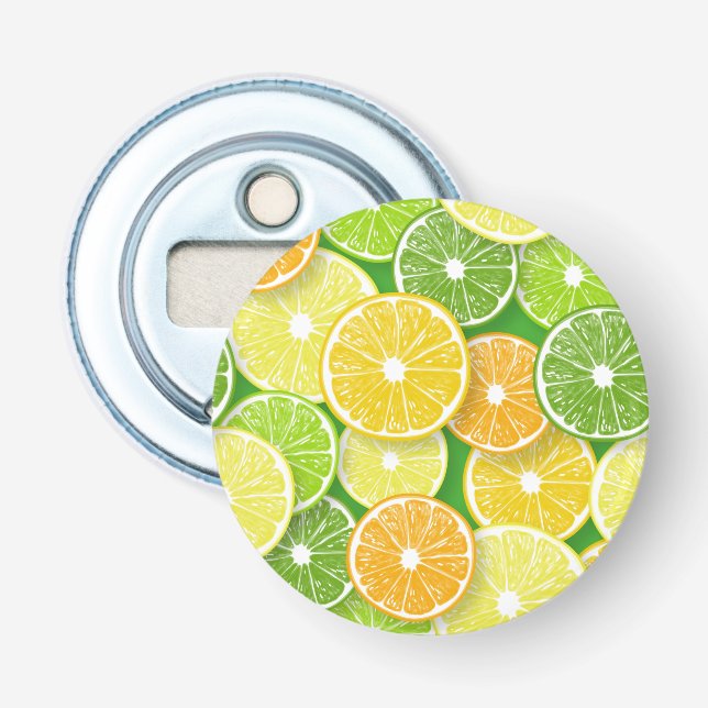 Décapsuleur Pièces de fruits d'agrumes pop art 3 (Devant)
