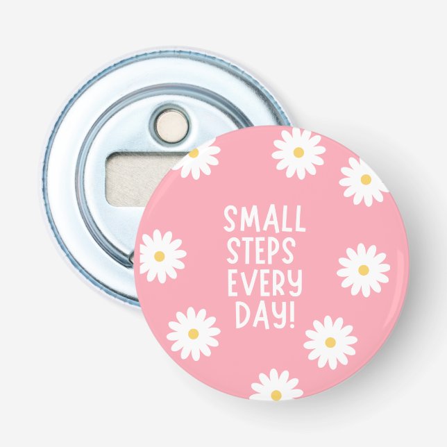Décapsuleur Pink Floral Inspiration – Small Steps Every Day  (Devant)