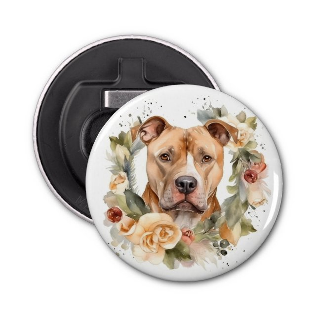Décapsuleur Pitbull Christmas Wreath Festive Pup (Devant)
