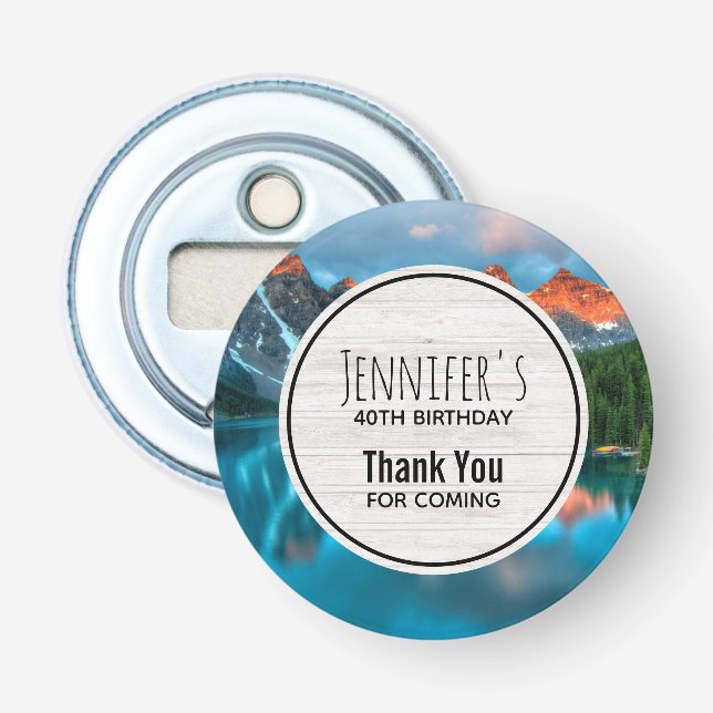 Décapsuleur Pittoresque Mountain & Lake Photographie Anniversa (Devant)