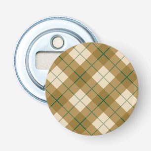 Décapsuleur Plaid polarisé en or avec la rayure verte