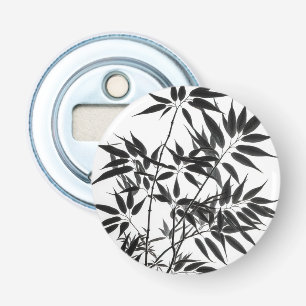 Décapsuleur Plante en bambou noir et blanc