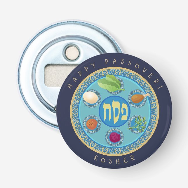 Décapsuleur Plate de Pâque Kosher Pesach (Devant)