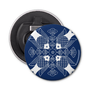 Décapsuleur Poisson sous-marin avec Arrière - plan bleu