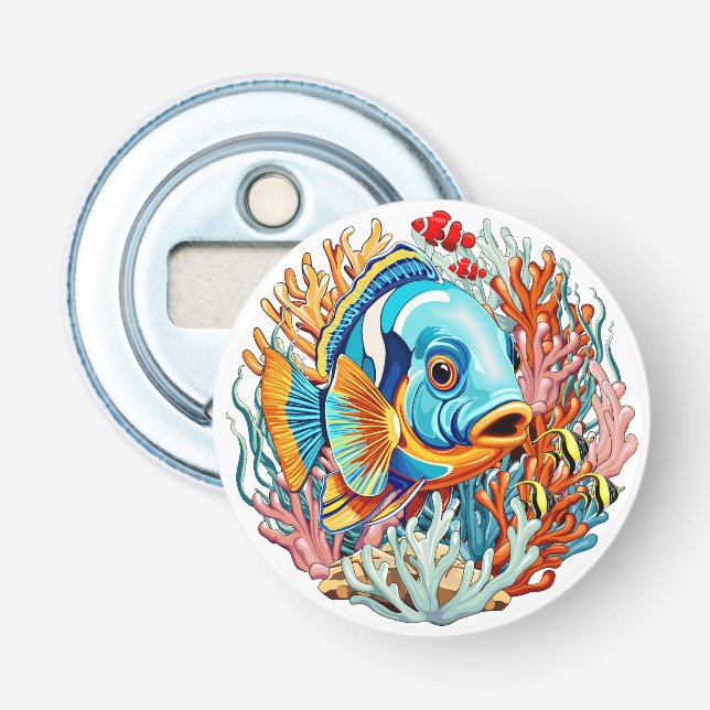 Décapsuleur Poissons Tropicaux Couleurs Été Vibes (Devant)