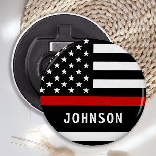 Décapsuleur Pompier Personnalisé Moderne Légère Ligne Rouge