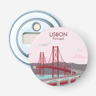 Décapsuleur Pont de Lisbonne sur le fleuve Tage au style vinta