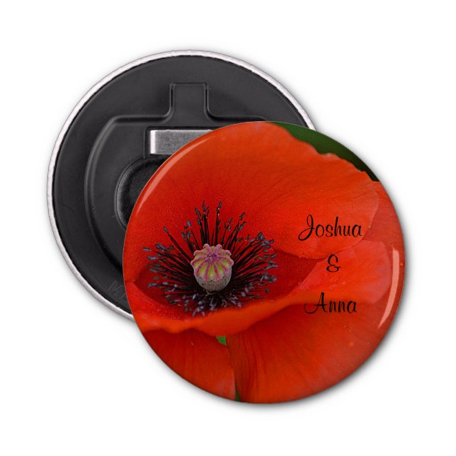 Décapsuleur Poppy Mariage personnalisé (Devant)