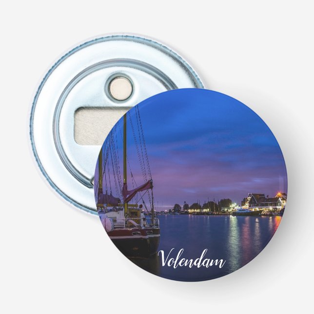 Décapsuleur Port de Volendam illuminé la nuit (Devant)