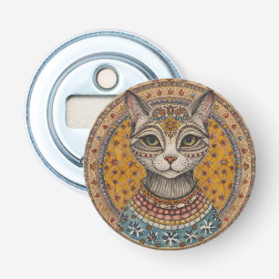 Décapsuleur Porte-clés à motif de chat et motif vintage antiqu