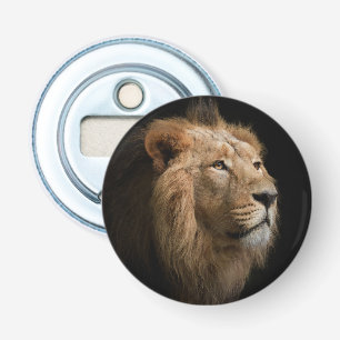 Décapsuleur Portrait de lion puissant avec Arrière - plan fonc