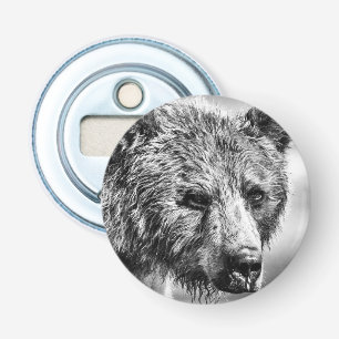 Décapsuleur Portrait d'ours grizzli