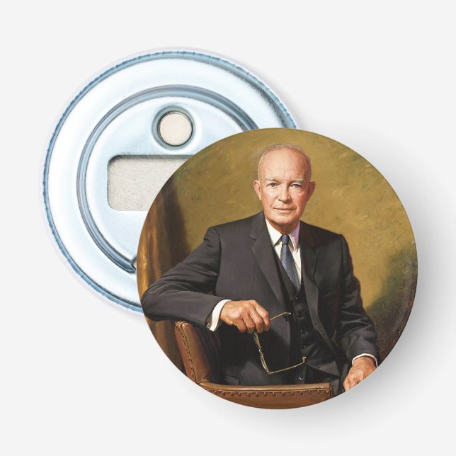 Décapsuleur Portrait du Président Américain Dwight Eisenhower (Devant)