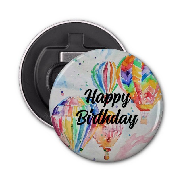 Décapsuleur Poster d'art de peinture à l'aquarelle de ballon c (Devant)