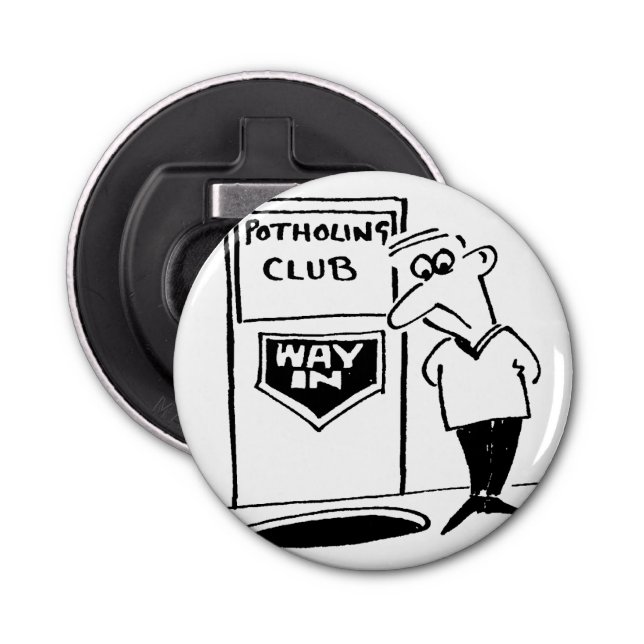 Décapsuleur Potholing Club Entrée dans le sol Dessin (Devant)