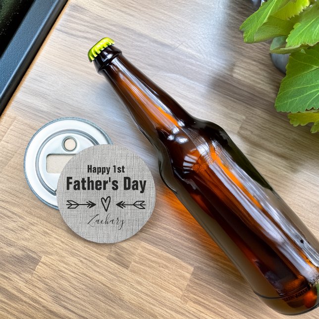 Décapsuleur Première Fête des Pères Personnalisée (First Father's Day Personalized Bottle Opener)