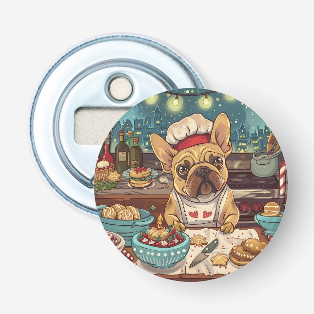 Décapsuleur Préparation de fêtes de Noël de Bouledogue Françai (Devant)