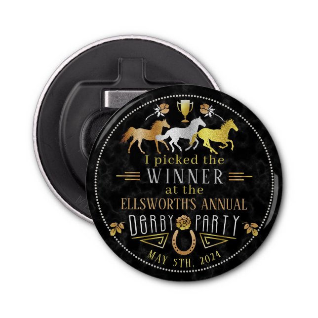 Décapsuleur Prix du vainqueur Art Déco du Derby Day Party (Devant)