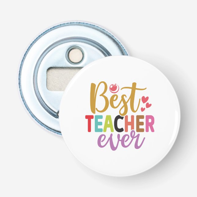 Décapsuleur Professeur Cadeaux | Meilleur enseignant jamais (Devant)
