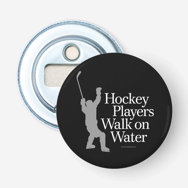 Décapsuleur Promenade de joueurs de hockey sur l'eau (Devant)