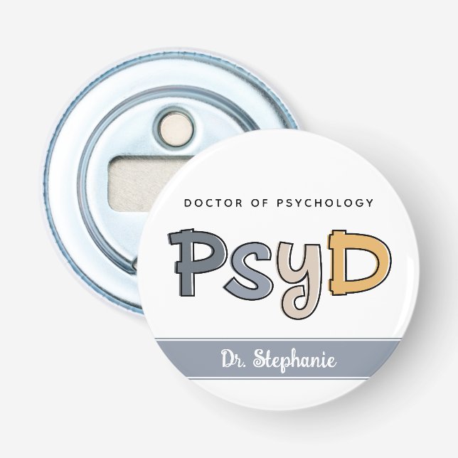 Décapsuleur Psychologue PsyD sur mesure (Devant)