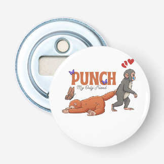 Décapsuleur Punch‑kun & Plush Monkey – Kawaii pour les enfants