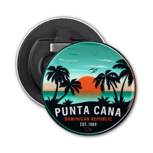 Décapsuleur Punta Cana Dominicaine Retro Sunset Souvenir 60s