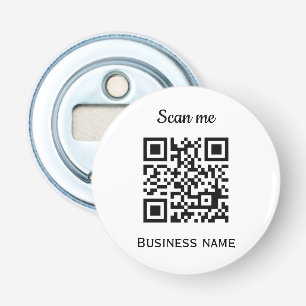 Décapsuleur QR Code Business Logo Professionnel Noir Moderne