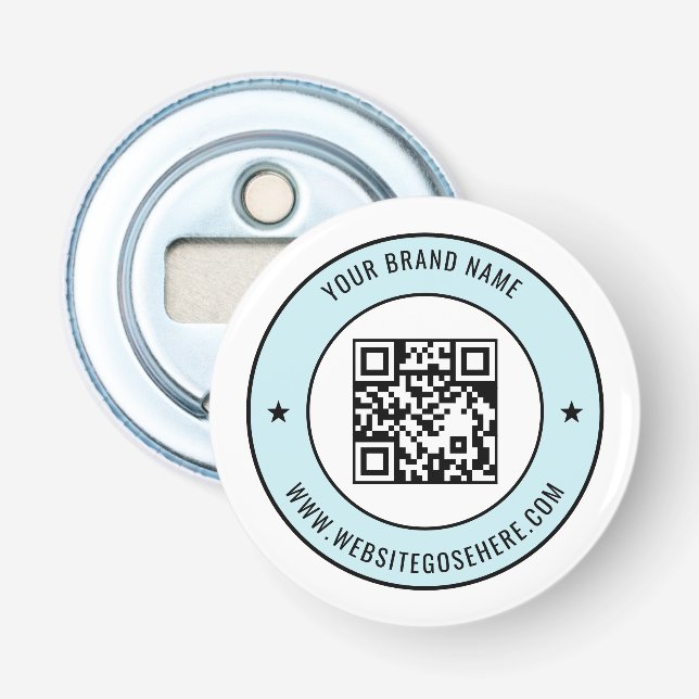 Décapsuleur QR Code with Custom Text Magnetic Branding Design (Devant)