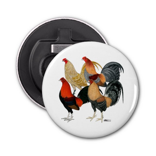 Décapsuleur Quatre gamecocks (Devant)