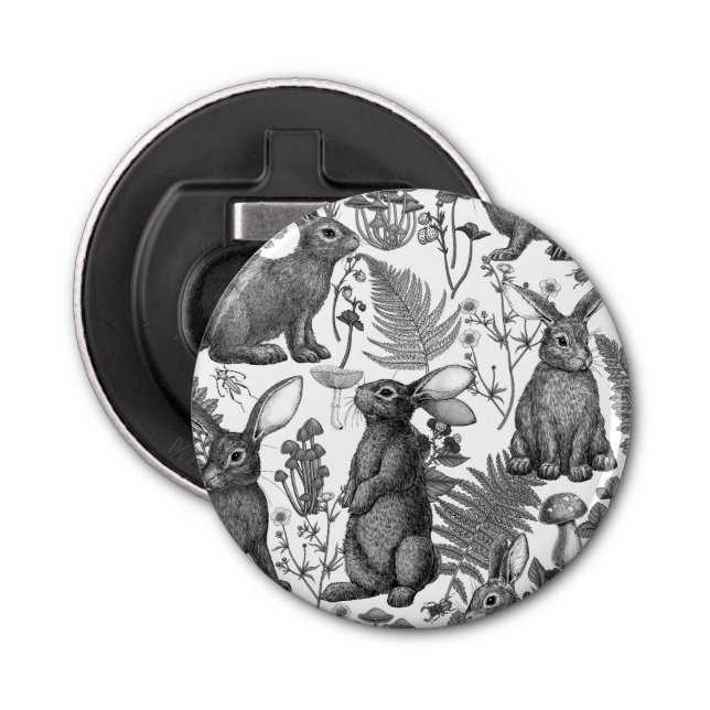 Décapsuleur Rabbits et flore boisée Bottle Opener (Devant)