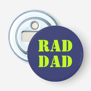 Décapsuleur Rad Papa néon vert marine bleu typographie moderne
