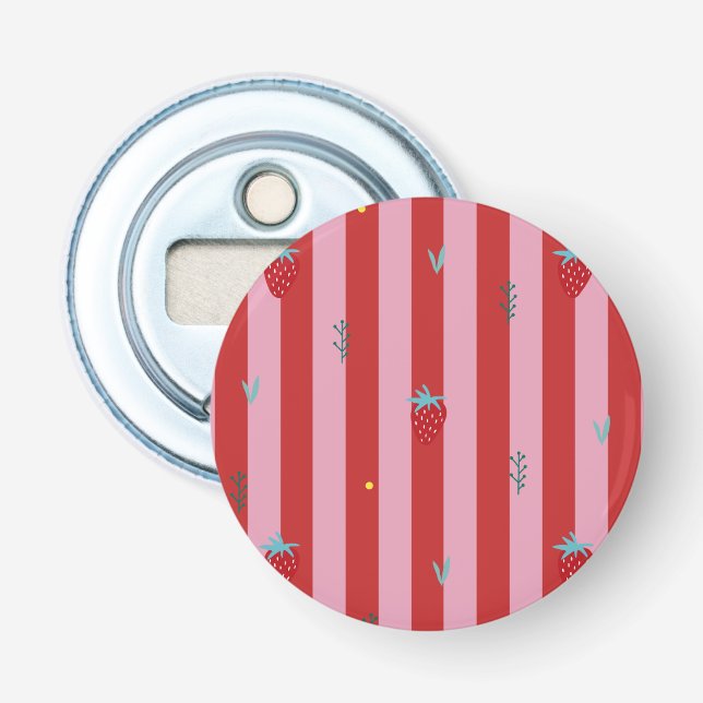 Décapsuleur rayure rouge et rose, design audacieux avec des fr (Devant)