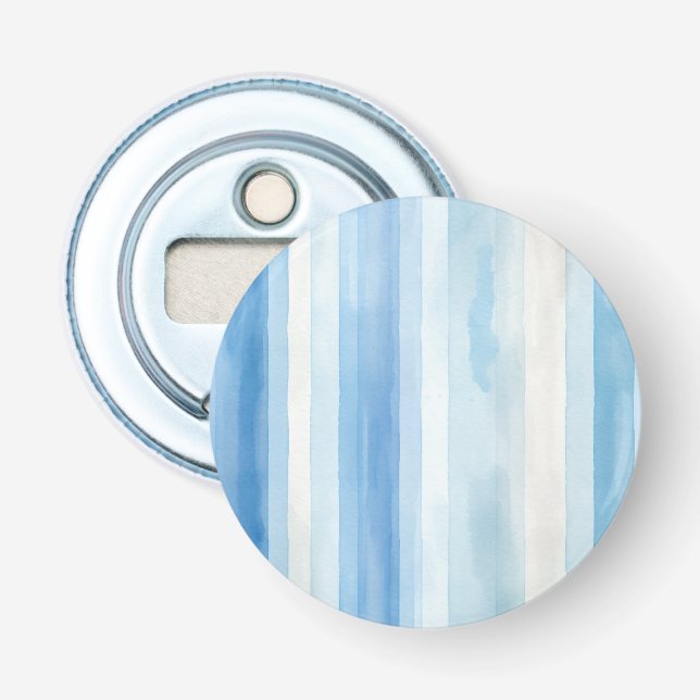 Décapsuleur Rayures Bleues et Blanches de Santorin (Devant)