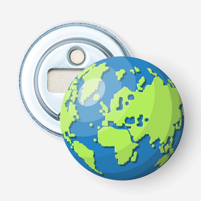 Décapsuleur Realistic 3D Globe Design Earth Planet Art (Devant)