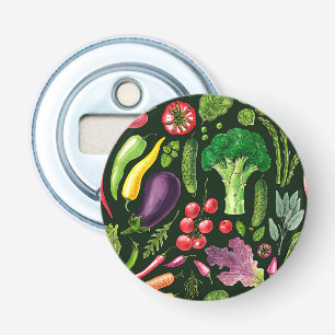 Décapsuleur Récolte de légumes et d'herbes sur le noir