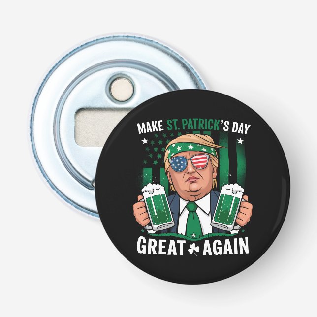 Décapsuleur Refaire éclater la Saint-Patrick, Trump irlandais (Devant)