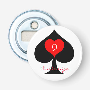 Décapsuleur Reine noire des pique Coeur rouge Thunder_Cove