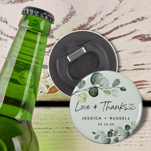 Décapsuleur Remerciement de mariage élégant Eucalyptus