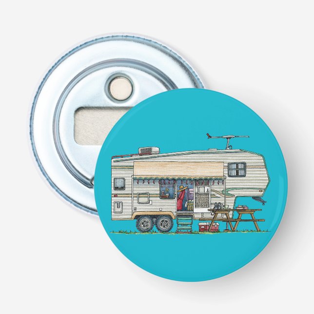 Décapsuleur Remorque mignonne de voyage de campeur de (Devant)