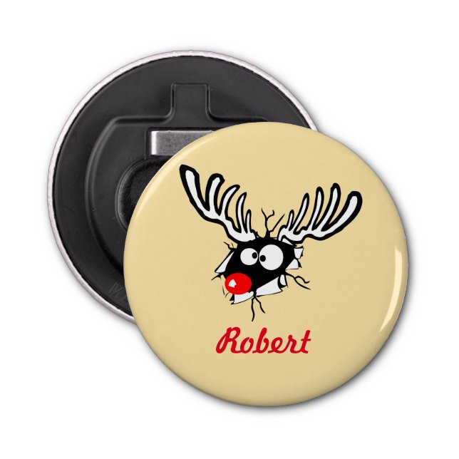 Décapsuleur Renard customisé fou rouge (Devant)