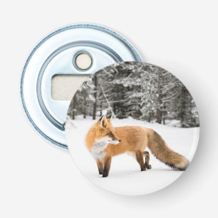 Décapsuleur Renard rouge en neige blanche