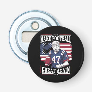 Décapsuleur Rendez le football génial à nouveau drapeau vintag