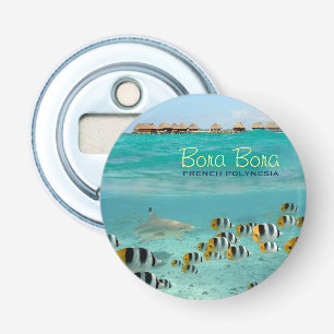 Décapsuleur Requin sous l'eau avec texte Bora Bora