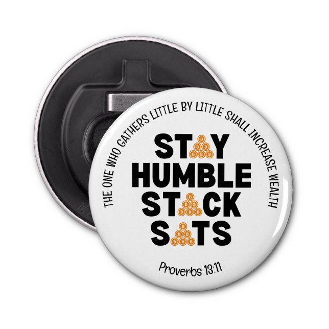 Décapsuleur RESTER HUMBLE STACK SATS Crypto (Devant)